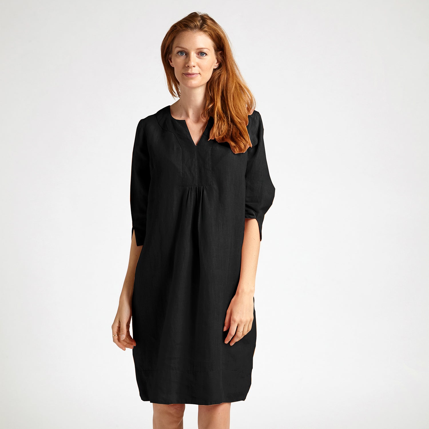 Plain black tunic dress hotsell