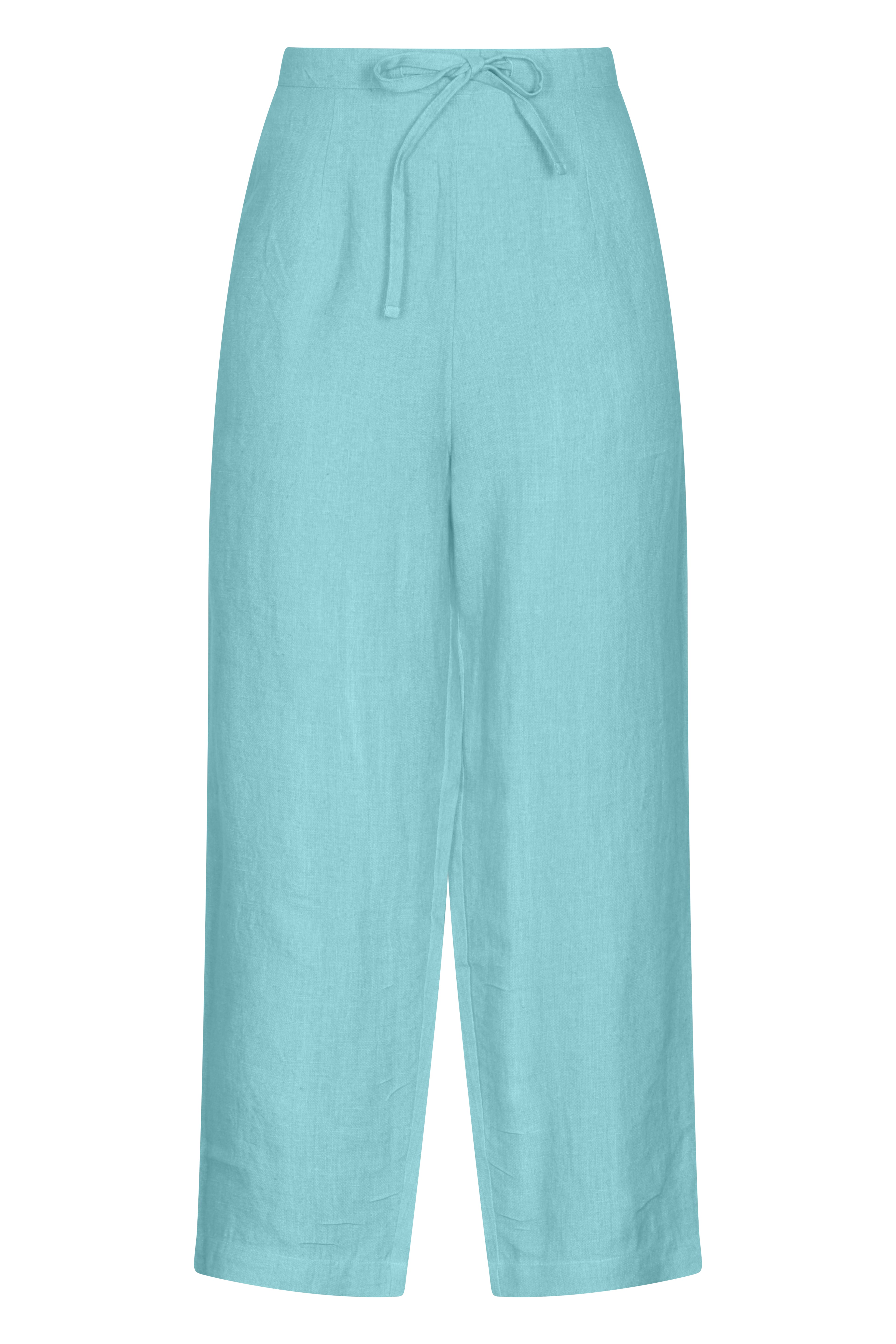 Life Style Plain Trouser Linen Blue Glow