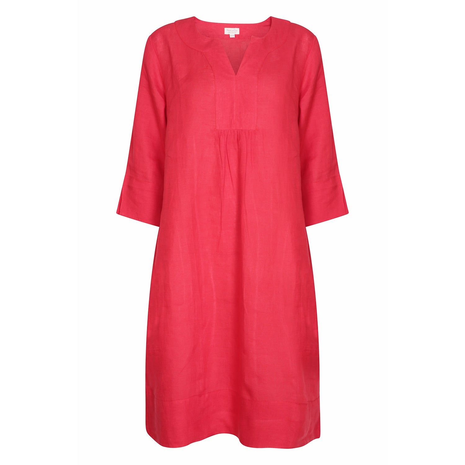 Life Style Easy Tunic Dress Linen - Rosehip