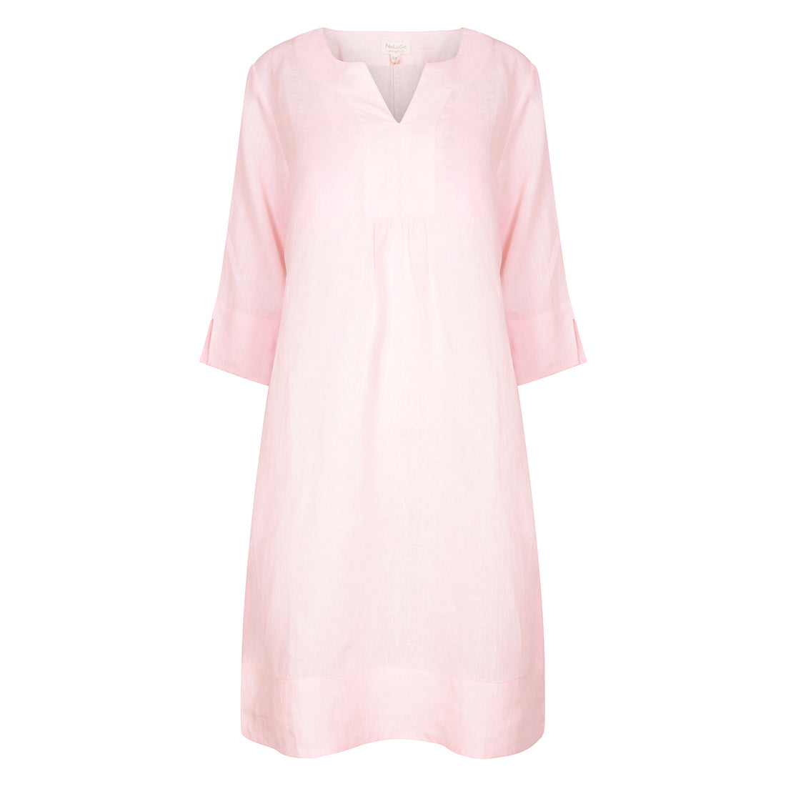 Life Style Easy Tunic Dress Linen - Shell Pink