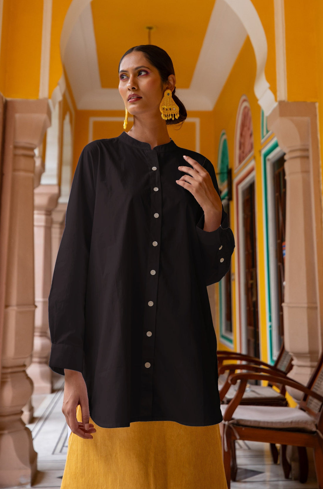 Malabar Oversized Shirt - Black