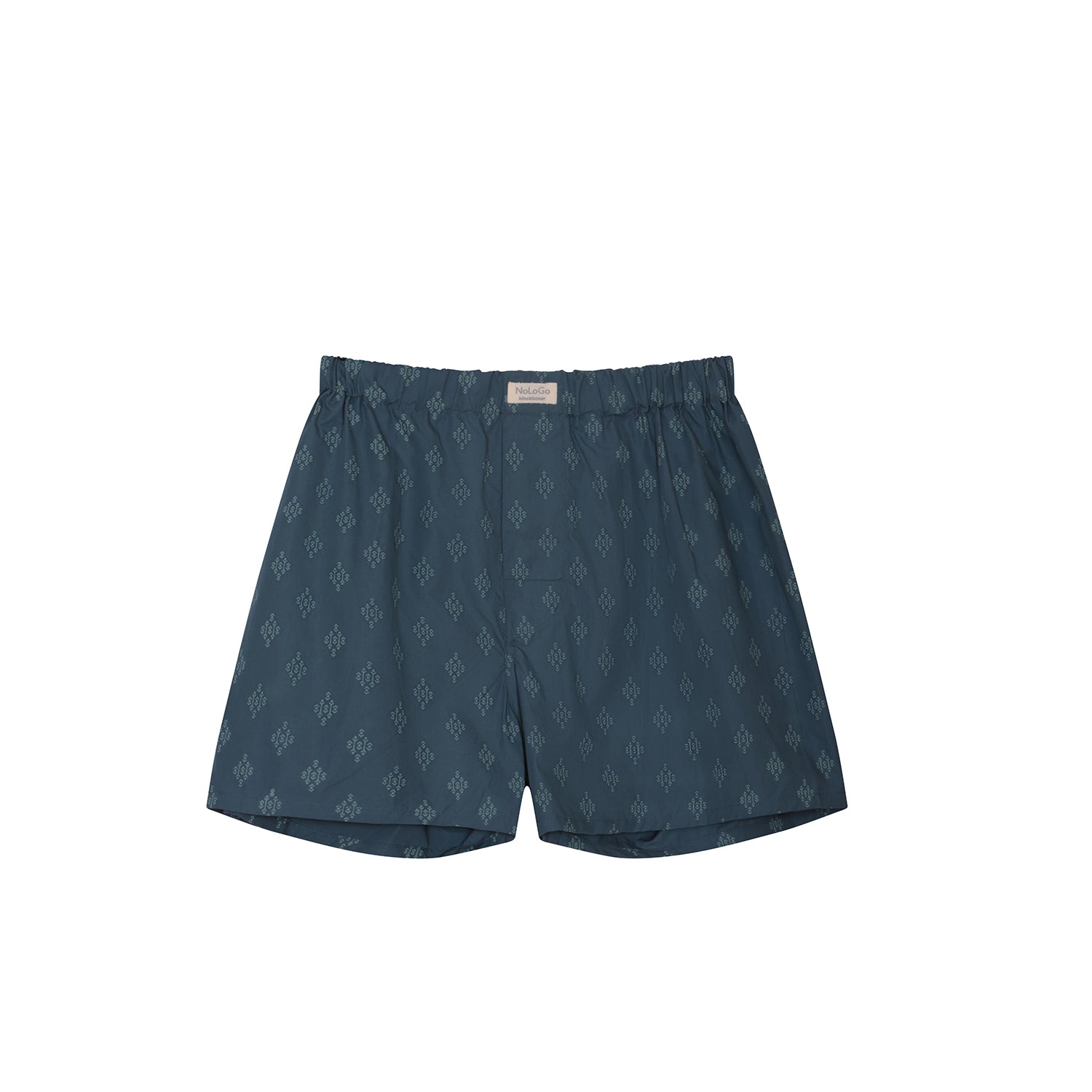 Boxer Short Cotton Mid Grey with Mini Grey Motif print