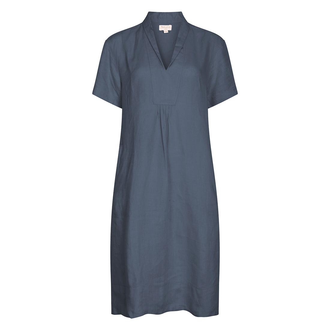 Elodie Short Sleeve Tunic Dress Linen - Indigo