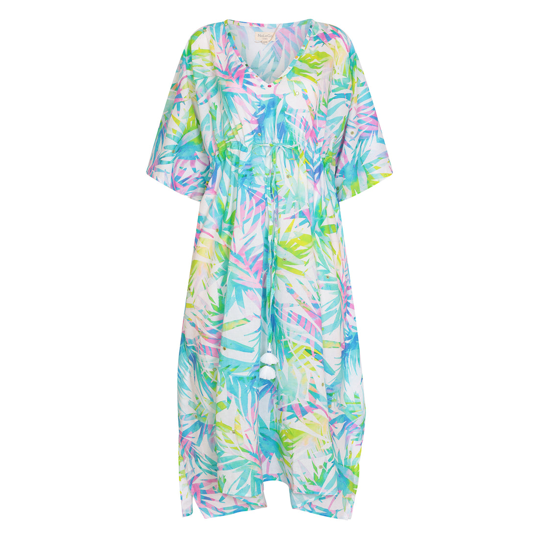 Super Fern Mustique Kaftan Cotton Cambric Multi One Size