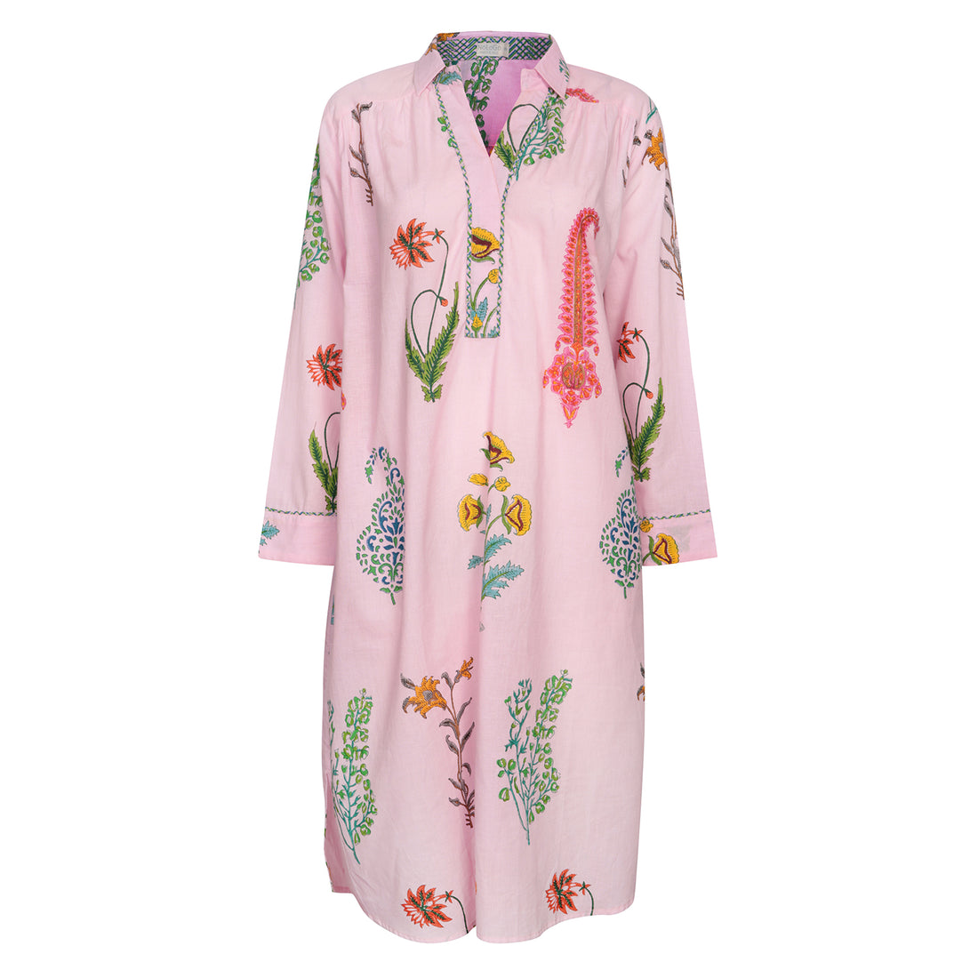 Botanical Easy Home Dress Cotton- Himalayan Pink