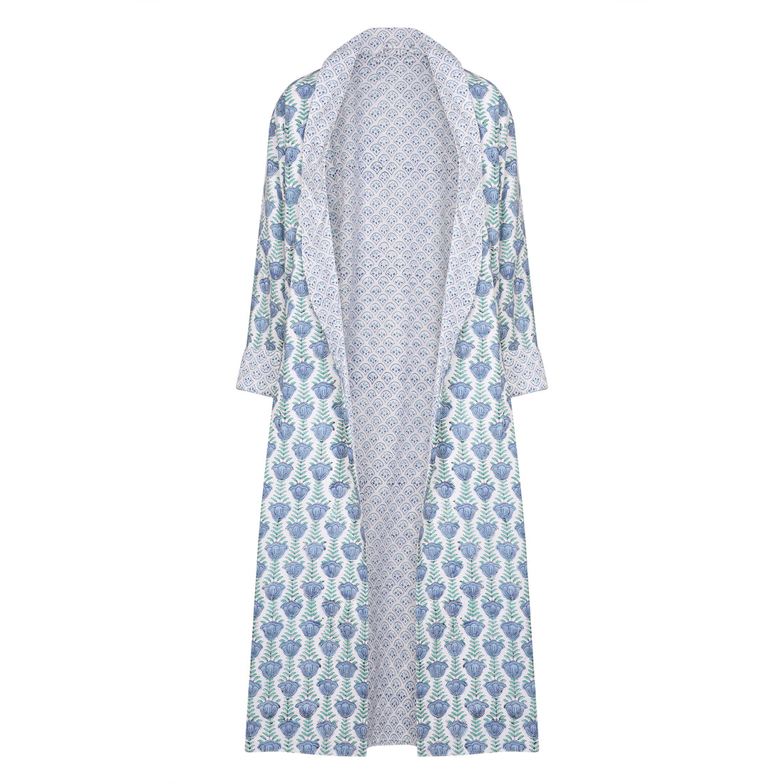 Tulip Reversible Robe Cotton Blue