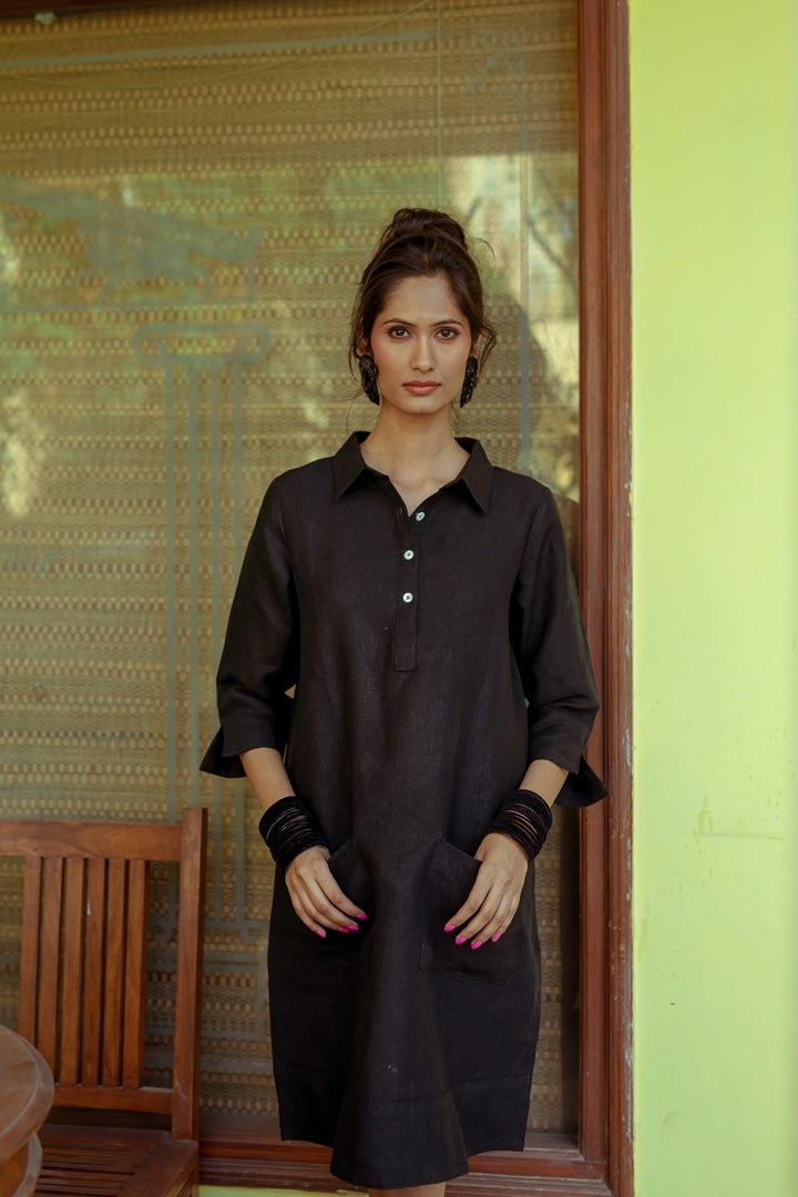 Up Town Linen Shirt Dress - Arriving March 2025